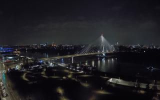 Warszawa most Świętokrzyski - 08-12-2025 20:48