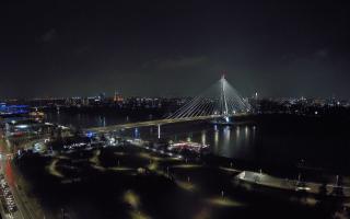 Warszawa most Świętokrzyski - 08-12-2025 20:55