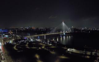 Warszawa most Świętokrzyski - 08-12-2025 21:03