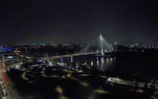 Warszawa most Świętokrzyski - 08-12-2025 21:10