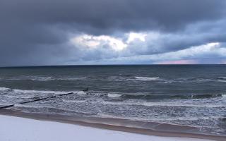 Mielno - widok na plażę zachód - 21-11-2024 06:45