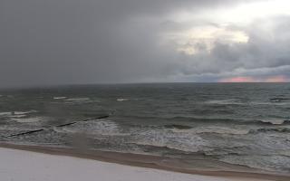 Mielno - widok na plażę zachód - 21-11-2024 06:53