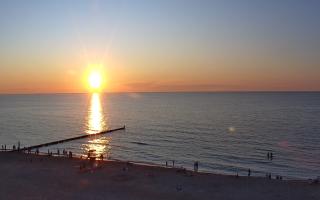 Mielno - widok na plażę zachód - 14-07-2025 19:01