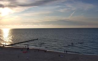 Mielno - widok na plażę zachód - 18-07-2025 18:00