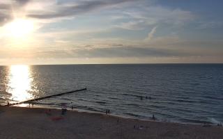 Mielno - widok na plażę zachód - 18-07-2025 18:07