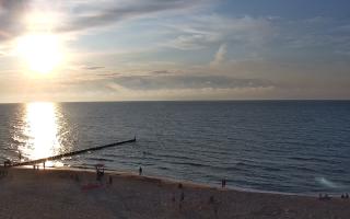 Mielno - widok na plażę zachód - 18-07-2025 18:15