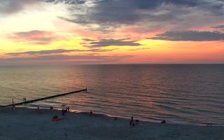 Mielno - widok na plażę zachód - 18-07-2025 19:40