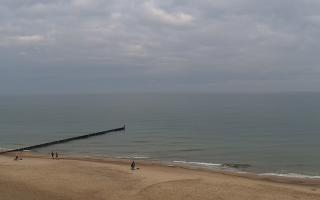 Mielno - widok na plażę zachód - 02-11-2025 07:15