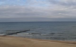 Mielno - widok na plażę zachód - 04-11-2025 10:49