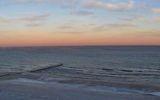 Mielno - widok na plażę zachód - 01-02-2026 07:00