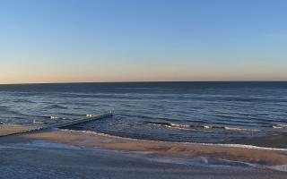 Mielno - widok na plażę zachód - 02-02-2026 14:45