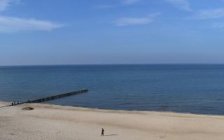 Mielno - widok na plażę zachód - 27-02-2026 12:40