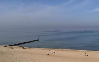 Mielno - widok na plażę zachód - 07-03-2026 11:40