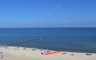 Mielno - widok na plażę zachód - 16-07-2026 07:49