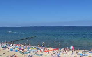Mielno - widok na plażę zachód - 16-07-2026 09:53