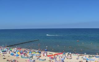 Mielno - widok na plażę zachód - 16-07-2026 10:08