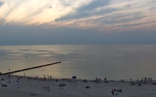 Mielno - widok na plażę zachód - 30-07-2026 19:05