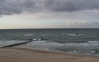 Mielno - widok na plażę zachód - 26-10-2026 13:58
